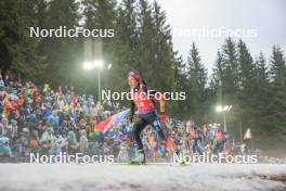 11.02.2024, Nove Mesto na Morave, Czechia (CZE): Sophia Schneider (GER) - IBU World Championships Biathlon, pursuit women, Nove Mesto na Morave (CZE). www.nordicfocus.com. © Manzoni/NordicFocus. Every downloaded picture is fee-liable.