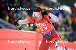 11.02.2024, Nove Mesto na Morave, Czechia (CZE): Nadia Moser (CAN) - IBU World Championships Biathlon, pursuit women, Nove Mesto na Morave (CZE). www.nordicfocus.com. © Manzoni/NordicFocus. Every downloaded picture is fee-liable.