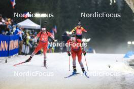 11.02.2024, Nove Mesto na Morave, Czechia (CZE): Emily Dickson (CAN), Nadia Moser (CAN), (l-r) - IBU World Championships Biathlon, pursuit women, Nove Mesto na Morave (CZE). www.nordicfocus.com. © Manzoni/NordicFocus. Every downloaded picture is fee-liable.