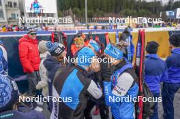 17.02.2024, Nove Mesto na Morave, Czechia (CZE): Regina Ermits (EST), Tuuli Tomingas (EST), Susan Kuelm (EST), Johanna Talihaerm (EST), (l-r) - IBU World Championships Biathlon, relay women, Nove Mesto na Morave (CZE). www.nordicfocus.com. © Thibaut/NordicFocus. Every downloaded picture is fee-liable.
