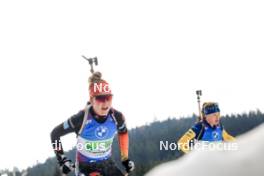 17.02.2024, Nove Mesto na Morave, Czechia (CZE): Selina Grotian (GER), Linn Persson (SWE), (l-r) - IBU World Championships Biathlon, relay women, Nove Mesto na Morave (CZE). www.nordicfocus.com. © Manzoni/NordicFocus. Every downloaded picture is fee-liable.