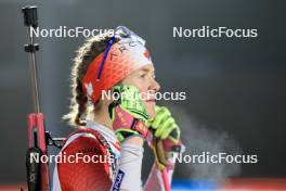15.02.2024, Nove Mesto na Morave, Czechia (CZE): Emma Lunder (CAN) - IBU World Championships Biathlon, single mixed relay, Nove Mesto na Morave (CZE). www.nordicfocus.com. © Manzoni/NordicFocus. Every downloaded picture is fee-liable.