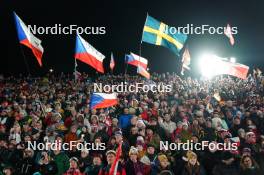10.02.2024, Nove Mesto na Morave, Czechia (CZE): Event Feature: fans- IBU World Championships Biathlon, sprint men, Nove Mesto na Morave (CZE). www.nordicfocus.com. © Thibaut/NordicFocus. Every downloaded picture is fee-liable.