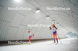 09.02.2024, Nove Mesto na Morave, Czechia (CZE): Natalia Sidorowicz (POL), Alla Ghilenko (MDA), (l-r) - IBU World Championships Biathlon, sprint women, Nove Mesto na Morave (CZE). www.nordicfocus.com. © Thibaut/NordicFocus. Every downloaded picture is fee-liable.