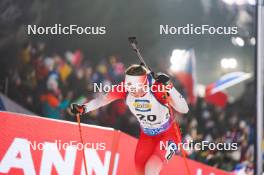 09.02.2024, Nove Mesto na Morave, Czechia (CZE): Nadia Moser (CAN) - IBU World Championships Biathlon, sprint women, Nove Mesto na Morave (CZE). www.nordicfocus.com. © Thibaut/NordicFocus. Every downloaded picture is fee-liable.