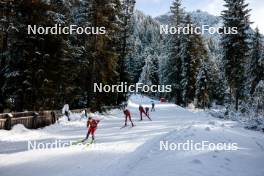 01.01.2024, Toblach, Italy (ITA): Margrethe Bergane (NOR), Kristin Austgulen Fosnaes (NOR), (l-r)  - FIS world cup cross-country, tour de ski, pursuit, Toblach (ITA). www.nordicfocus.com. © Modica/NordicFocus. Every downloaded picture is fee-liable.