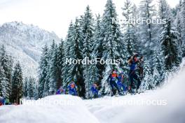 01.01.2024, Toblach, Italy (ITA): Darya Ryazhko (KAZ), Nadezhda Stepashkina (KAZ), Nicole Monsorno (ITA), Federica Sanfilippo (ITA), (l-r)  - FIS world cup cross-country, tour de ski, pursuit, Toblach (ITA). www.nordicfocus.com. © Modica/NordicFocus. Every downloaded picture is fee-liable.