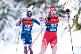 01.01.2024, Toblach, Italy (ITA): Alina Meier (SUI) - FIS world cup cross-country, tour de ski, pursuit, Toblach (ITA). www.nordicfocus.com. © Modica/NordicFocus. Every downloaded picture is fee-liable.