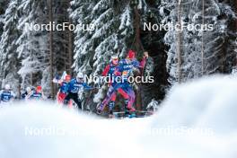 01.01.2024, Toblach, Italy (ITA): Imanol Rojo (ESP), Ansgar Evensen (NOR), Kevin Bolger (USA), (l-r)  - FIS world cup cross-country, tour de ski, pursuit, Toblach (ITA). www.nordicfocus.com. © Modica/NordicFocus. Every downloaded picture is fee-liable.