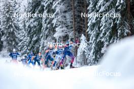 01.01.2024, Toblach, Italy (ITA): Andrew Young (GBR), Truls Gisselman (SWE), Scott Patterson (USA), (l-r)  - FIS world cup cross-country, tour de ski, pursuit, Toblach (ITA). www.nordicfocus.com. © Modica/NordicFocus. Every downloaded picture is fee-liable.