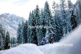 01.01.2024, Toblach, Italy (ITA): Linn Svahn (SWE), Victoria Carl (GER), (l-r)  - FIS world cup cross-country, tour de ski, pursuit, Toblach (ITA). www.nordicfocus.com. © Modica/NordicFocus. Every downloaded picture is fee-liable.