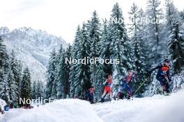 01.01.2024, Toblach, Italy (ITA): Juliette Ducordeau (FRA), Nadja Kaelin (SUI), Sophia Laukli (USA), Martina Di Centa (ITA), (l-r)  - FIS world cup cross-country, tour de ski, pursuit, Toblach (ITA). www.nordicfocus.com. © Modica/NordicFocus. Every downloaded picture is fee-liable.