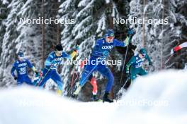 01.01.2024, Toblach, Italy (ITA): Nikita Gridin (KAZ), Vladislav Kovalyov (KAZ), (l-r)  - FIS world cup cross-country, tour de ski, pursuit, Toblach (ITA). www.nordicfocus.com. © Modica/NordicFocus. Every downloaded picture is fee-liable.