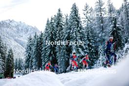 01.01.2024, Toblach, Italy (ITA): Desiree Steiner (SUI), Katerina Janatova (CZE), Anja Weber (SUI), Delphine Claudel (FRA), (l-r)  - FIS world cup cross-country, tour de ski, pursuit, Toblach (ITA). www.nordicfocus.com. © Modica/NordicFocus. Every downloaded picture is fee-liable.