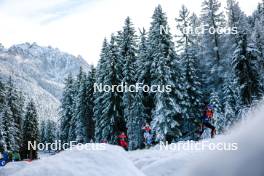 01.01.2024, Toblach, Italy (ITA): Heidi Weng (NOR), Frida Karlsson (SWE), Katharina Hennig (GER), (l-r)  - FIS world cup cross-country, tour de ski, pursuit, Toblach (ITA). www.nordicfocus.com. © Modica/NordicFocus. Every downloaded picture is fee-liable.