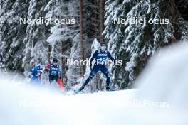 01.01.2024, Toblach, Italy (ITA): Olivier Leveille (CAN), Paolo Ventura (ITA), (l-r)  - FIS world cup cross-country, tour de ski, pursuit, Toblach (ITA). www.nordicfocus.com. © Modica/NordicFocus. Every downloaded picture is fee-liable.