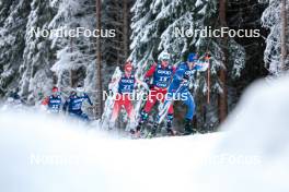 01.01.2024, Toblach, Italy (ITA): Cyril Faehndrich (SUI), Paal Golberg (NOR), Arsi Ruuskanen (FIN), (l-r)  - FIS world cup cross-country, tour de ski, pursuit, Toblach (ITA). www.nordicfocus.com. © Modica/NordicFocus. Every downloaded picture is fee-liable.