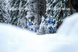 01.01.2024, Toblach, Italy (ITA): William Poromaa (SWE), Jens Burman (SWE), (l-r)  - FIS world cup cross-country, tour de ski, pursuit, Toblach (ITA). www.nordicfocus.com. © Modica/NordicFocus. Every downloaded picture is fee-liable.