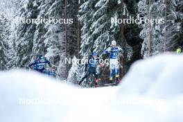 01.01.2024, Toblach, Italy (ITA): Maurice Manificat (FRA), Anian Sossau (GER), Leo Johansson (SWE), (l-r)  - FIS world cup cross-country, tour de ski, pursuit, Toblach (ITA). www.nordicfocus.com. © Modica/NordicFocus. Every downloaded picture is fee-liable.
