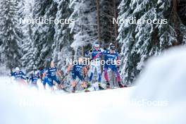 01.01.2024, Toblach, Italy (ITA): Andrew Young (GBR), Truls Gisselman (SWE), Scott Patterson (USA), (l-r)  - FIS world cup cross-country, tour de ski, pursuit, Toblach (ITA). www.nordicfocus.com. © Modica/NordicFocus. Every downloaded picture is fee-liable.