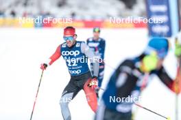 01.01.2024, Toblach, Italy (ITA): Antoine Cyr (CAN) - FIS world cup cross-country, tour de ski, pursuit, Toblach (ITA). www.nordicfocus.com. © Modica/NordicFocus. Every downloaded picture is fee-liable.