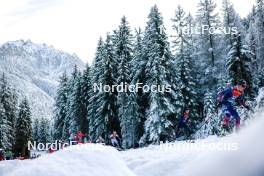 01.01.2024, Toblach, Italy (ITA): Sofia Henriksson (SWE), Caterina Ganz (ITA), Novie Mccabe (USA), (l-r)  - FIS world cup cross-country, tour de ski, pursuit, Toblach (ITA). www.nordicfocus.com. © Modica/NordicFocus. Every downloaded picture is fee-liable.