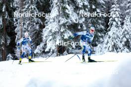 01.01.2024, Toblach, Italy (ITA): William Poromaa (SWE), Jens Burman (SWE), (l-r)  - FIS world cup cross-country, tour de ski, pursuit, Toblach (ITA). www.nordicfocus.com. © Modica/NordicFocus. Every downloaded picture is fee-liable.