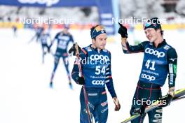 01.01.2024, Toblach, Italy (ITA): Jules Lapierre (FRA), Naoto Baba (JPN), (l-r)  - FIS world cup cross-country, tour de ski, pursuit, Toblach (ITA). www.nordicfocus.com. © Modica/NordicFocus. Every downloaded picture is fee-liable.