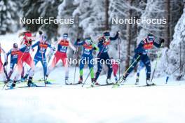 01.01.2024, Toblach, Italy (ITA): Alina Meier (SUI), Federica Sanfilippo (ITA), Lisa Ingesson (SWE), (l-r)  - FIS world cup cross-country, tour de ski, pursuit, Toblach (ITA). www.nordicfocus.com. © Modica/NordicFocus. Every downloaded picture is fee-liable.