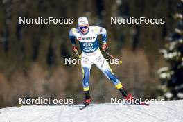 03.01.2024, Davos, Switzerland (SUI): Leo Johansson (SWE) - FIS world cup cross-country, tour de ski, individual sprint, Davos (SUI). www.nordicfocus.com. © Modica/NordicFocus. Every downloaded picture is fee-liable.