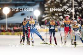 03.01.2024, Davos, Switzerland (SUI): Federica Sanfilippo (ITA), Jasmi Joensuu (FIN), Rosie Brennan (USA), Anja Weber (SUI), Linn Svahn (SWE), (l-r)  - FIS world cup cross-country, tour de ski, individual sprint, Davos (SUI). www.nordicfocus.com. © Modica/NordicFocus. Every downloaded picture is fee-liable.