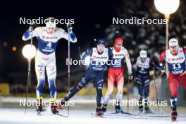03.01.2024, Davos, Switzerland (SUI): Elia Barp (ITA), Roman Schaad (SUI), (l-r)  - FIS world cup cross-country, tour de ski, individual sprint, Davos (SUI). www.nordicfocus.com. © Modica/NordicFocus. Every downloaded picture is fee-liable.