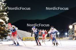 03.01.2024, Davos, Switzerland (SUI): Valerio Grond (SUI), Anian Sossau (GER), Johan Haeggstroem (SWE), (l-r)  - FIS world cup cross-country, tour de ski, individual sprint, Davos (SUI). www.nordicfocus.com. © Modica/NordicFocus. Every downloaded picture is fee-liable.