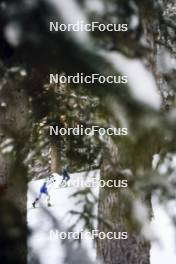 04.01.2024, Davos, Switzerland (SUI): Johan Haeggstroem (SWE), Lucas Chanavat (FRA), (l-r)  - FIS world cup cross-country, tour de ski, pursuit, Davos (SUI). www.nordicfocus.com. © Modica/NordicFocus. Every downloaded picture is fee-liable.