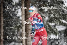04.01.2024, Davos, Switzerland (SUI): Anne Kjersti Kalvaa (NOR) - FIS world cup cross-country, tour de ski, pursuit, Davos (SUI). www.nordicfocus.com. © Modica/NordicFocus. Every downloaded picture is fee-liable.