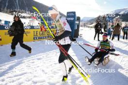04.01.2024, Davos, Switzerland (SUI): Martin Loewstroem Nyenget (NOR), Harald Oestberg Amundsen (NOR), (l-r)  - FIS world cup cross-country, tour de ski, pursuit, Davos (SUI). www.nordicfocus.com. © Modica/NordicFocus. Every downloaded picture is fee-liable.