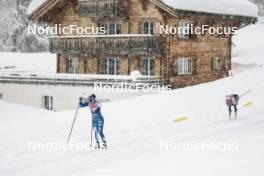 04.01.2024, Davos, Switzerland (SUI): Krista Parmakoski (FIN), Frida Karlsson (SWE), (l-r)  - FIS world cup cross-country, tour de ski, pursuit, Davos (SUI). www.nordicfocus.com. © Modica/NordicFocus. Every downloaded picture is fee-liable.