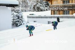 04.01.2024, Davos, Switzerland (SUI): Seve De Campo (AUS), Paolo Ventura (ITA), (l-r)  - FIS world cup cross-country, tour de ski, pursuit, Davos (SUI). www.nordicfocus.com. © Modica/NordicFocus. Every downloaded picture is fee-liable.