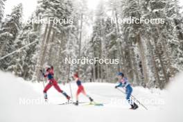 04.01.2024, Davos, Switzerland (SUI): Kristin Austgulen Fosnaes (NOR), Nadja Kaelin (SUI), Krista Parmakoski (FIN), (l-r)  - FIS world cup cross-country, tour de ski, pursuit, Davos (SUI). www.nordicfocus.com. © Modica/NordicFocus. Every downloaded picture is fee-liable.