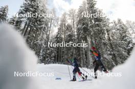 04.01.2024, Davos, Switzerland (SUI): Maurice Manificat (FRA), Jan Stoelben (GER), (l-r)  - FIS world cup cross-country, tour de ski, pursuit, Davos (SUI). www.nordicfocus.com. © Modica/NordicFocus. Every downloaded picture is fee-liable.