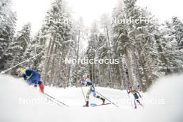 04.01.2024, Davos, Switzerland (SUI): Jonna Sundling (SWE), Jessie Diggins (USA), (l-r)  - FIS world cup cross-country, tour de ski, pursuit, Davos (SUI). www.nordicfocus.com. © Modica/NordicFocus. Every downloaded picture is fee-liable.