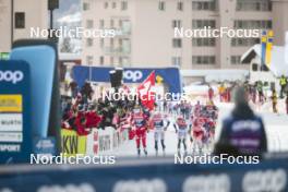 04.01.2024, Davos, Switzerland (SUI): Kerttu Niskanen (FIN), Lisa Lohmann (GER), (l-r)  - FIS world cup cross-country, tour de ski, pursuit, Davos (SUI). www.nordicfocus.com. © Modica/NordicFocus. Every downloaded picture is fee-liable.