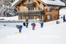 04.01.2024, Davos, Switzerland (SUI): Martin Himma (EST), Adam Fellner (CZE), Hugo Lapalus (FRA), (l-r)  - FIS world cup cross-country, tour de ski, pursuit, Davos (SUI). www.nordicfocus.com. © Modica/NordicFocus. Every downloaded picture is fee-liable.