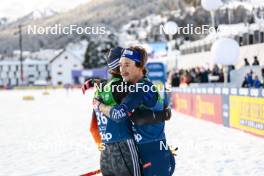 04.01.2024, Davos, Switzerland (SUI): Friedrich Moch (GER), Hugo Lapalus (FRA), (l-r)  - FIS world cup cross-country, tour de ski, pursuit, Davos (SUI). www.nordicfocus.com. © Modica/NordicFocus. Every downloaded picture is fee-liable.