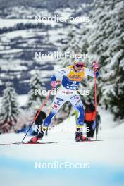 07.01.2024, Val di Fiemme, Italy (ITA): Emma Ribom (SWE) - FIS world cup cross-country, tour de ski, final climb, Val di Fiemme (ITA). www.nordicfocus.com. © Barbieri/NordicFocus. Every downloaded picture is fee-liable.