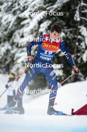 07.01.2024, Val di Fiemme, Italy (ITA): Theo Schely (FRA) - FIS world cup cross-country, tour de ski, final climb, Val di Fiemme (ITA). www.nordicfocus.com. © Barbieri/NordicFocus. Every downloaded picture is fee-liable.
