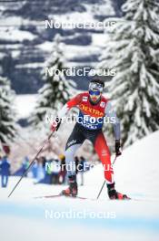07.01.2024, Val di Fiemme, Italy (ITA): Olivier Leveille (CAN) - FIS world cup cross-country, tour de ski, final climb, Val di Fiemme (ITA). www.nordicfocus.com. © Barbieri/NordicFocus. Every downloaded picture is fee-liable.