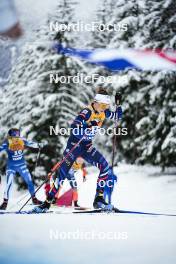 07.01.2024, Val di Fiemme, Italy (ITA): Delphine Claudel (FRA) - FIS world cup cross-country, tour de ski, final climb, Val di Fiemme (ITA). www.nordicfocus.com. © Barbieri/NordicFocus. Every downloaded picture is fee-liable.