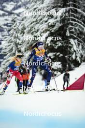 07.01.2024, Val di Fiemme, Italy (ITA): Katerina Janatova (CZE), Caterina Ganz (ITA), (l-r)  - FIS world cup cross-country, tour de ski, final climb, Val di Fiemme (ITA). www.nordicfocus.com. © Barbieri/NordicFocus. Every downloaded picture is fee-liable.