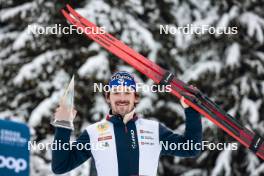07.01.2024, Val di Fiemme, Italy (ITA): Hugo Lapalus (FRA) - FIS world cup cross-country, tour de ski, final climb, Val di Fiemme (ITA). www.nordicfocus.com. © Modica/NordicFocus. Every downloaded picture is fee-liable.